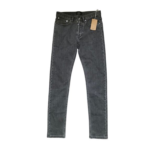 APC Petit New Standard Jeans Men 28 Dark Grey Denim Slim Fit - Picture 1 of 8